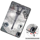 For Xiaomi Pad 5 Custer Painted PU Leather Case with Sleep / Wake-up Function & 3-Fold Holder(Retro Tower)