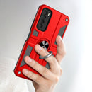 For Tecno Camon 17 Pro Carbon Fiber Pattern PC + TPU Protective Case with Ring Holder(Black)