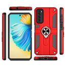 For Tecno Camon 17 Pro Carbon Fiber Pattern PC + TPU Protective Case with Ring Holder(Blue)