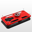 For Tecno Spark 6 Carbon Fiber Pattern PC + TPU Protective Case with Ring Holder(Blue)