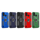 For Tecno Spark 6 Go Carbon Fiber Pattern PC + TPU Protective Case with Ring Holder(Red)