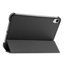 Custer Texture Horizontal Flip Leather Tablet Case with Three-folding Holder & Sleep / Wake-up Function For iPad mini 6(Black)