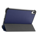 Custer Texture Horizontal Flip Leather Tablet Case with Three-folding Holder & Sleep / Wake-up Function For iPad mini 6(Blue)