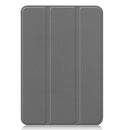 Custer Texture Horizontal Flip Leather Tablet Case with Three-folding Holder & Sleep / Wake-up Function For iPad mini 6(Grey)