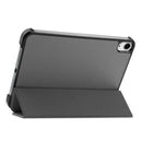 Custer Texture Horizontal Flip Leather Tablet Case with Three-folding Holder & Sleep / Wake-up Function For iPad mini 6(Grey)