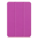 Custer Texture Horizontal Flip Leather Tablet Case with Three-folding Holder & Sleep / Wake-up Function For iPad mini 6(Purple)