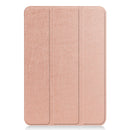 Custer Texture Horizontal Flip Leather Tablet Case with Three-folding Holder & Sleep / Wake-up Function For iPad mini 6(Rose Gold)