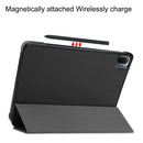 For Xiaomi Pad 5 Custer Texture Horizontal Flip Leather Case with Three-folding Holder & Sleep / Wake-up Function(Black)