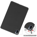 For Xiaomi Pad 5 Custer Texture Horizontal Flip Leather Case with Three-folding Holder & Sleep / Wake-up Function(Black)
