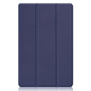 For Xiaomi Pad 5 Custer Texture Horizontal Flip Leather Case with Three-folding Holder & Sleep / Wake-up Function(Blue)
