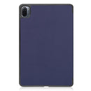 For Xiaomi Pad 5 Custer Texture Horizontal Flip Leather Case with Three-folding Holder & Sleep / Wake-up Function(Blue)