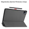 For Xiaomi Pad 5 Custer Texture Horizontal Flip Leather Case with Three-folding Holder & Sleep / Wake-up Function(Grey)