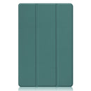 For Xiaomi Pad 5 Custer Texture Horizontal Flip Leather Case with Three-folding Holder & Sleep / Wake-up Function(Dark Green)