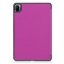 For Xiaomi Pad 5 Custer Texture Horizontal Flip Leather Case with Three-folding Holder & Sleep / Wake-up Function(Purple)