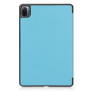 For Xiaomi Pad 5 Custer Texture Horizontal Flip Leather Case with Three-folding Holder & Sleep / Wake-up Function(Sky Blue)