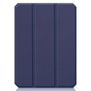 Custer Pattern Pure Color TPU Smart Tablet Holster with Sleep Function & 3-Fold Holder & Pen Slot For iPad mini 6(Blue)