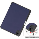 Custer Pattern Pure Color TPU Smart Tablet Holster with Sleep Function & 3-Fold Holder & Pen Slot For iPad mini 6(Blue)