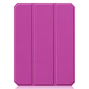 Custer Pattern Pure Color TPU Smart Tablet Holster with Sleep Function & 3-Fold Holder & Pen Slot For iPad mini 6(Purple)