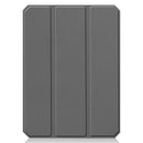 Custer Pattern Pure Color TPU Smart Tablet Holster with Sleep Function & 3-Fold Holder & Pen Slot For iPad mini 6(Grey)