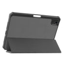 Custer Pattern Pure Color TPU Smart Tablet Holster with Sleep Function & 3-Fold Holder & Pen Slot For iPad mini 6(Grey)
