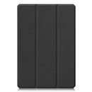 For Xiaomi Pad 5 Custer Pattern Pure Color TPU Smart Tablet Holster with Sleep Function & 3-Fold Holder & Pen Slot(Black)