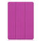 For Xiaomi Pad 5 Custer Pattern Pure Color TPU Smart Tablet Holster with Sleep Function & 3-Fold Holder & Pen Slot(Purple)