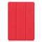For Xiaomi Pad 5 Custer Pattern Pure Color TPU Smart Tablet Holster with Sleep Function & 3-Fold Holder & Pen Slot(Red)