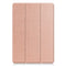 For Xiaomi Pad 5 Custer Pattern Pure Color TPU Smart Tablet Holster with Sleep Function & 3-Fold Holder & Pen Slot(Rose Red)