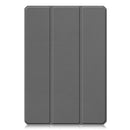 For Xiaomi Pad 5 Custer Pattern Pure Color TPU Smart Tablet Holster with Sleep Function & 3-Fold Holder & Pen Slot(Grey)