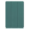 For Xiaomi Pad 5 Custer Pattern Pure Color TPU Smart Tablet Holster with Sleep Function & 3-Fold Holder & Pen Slot(Dark Green)