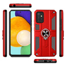 For Samsung Galaxy A52 5G Carbon Fiber Pattern PC + TPU Protective Case with Ring Holder(Blue)