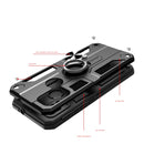 For Samsung Galaxy M31 Carbon Fiber Pattern PC + TPU Protective Case with Ring Holder(Blue)
