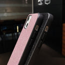 SULADA Shockproof TPU + Handmade Leather Case For iPhone 13(Purple)