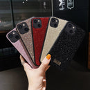 SULADA Shockproof TPU + Handmade Leather Case For iPhone 13 Pro Max(Black)