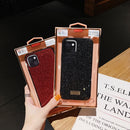 SULADA Shockproof TPU + Handmade Leather Case For iPhone 13 Pro Max(Black)