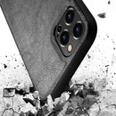 SULADA Shockproof TPU + Handmade Leather Protective Case For iPhone 13(Brown)
