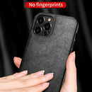 SULADA Shockproof TPU + Handmade Leather Protective Case For iPhone 13 Pro(Black)