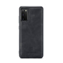 For Samsung Galaxy S20 DG.MING M1 Series 3-Fold Multi Card Wallet + Magnetic Back Cover Shockproof Case with Holder Function(Black)