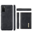 For Samsung Galaxy S20 DG.MING M1 Series 3-Fold Multi Card Wallet + Magnetic Back Cover Shockproof Case with Holder Function(Black)