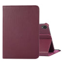 360 Degree Rotation Litchi Texture Flip Leather Tablet Case with Holder For iPad mini 6(Purple)
