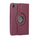 360 Degree Rotation Litchi Texture Flip Leather Tablet Case with Holder For iPad mini 6(Purple)