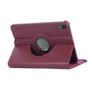 360 Degree Rotation Litchi Texture Flip Leather Tablet Case with Holder For iPad mini 6(Purple)