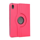 360 Degree Rotation Litchi Texture Flip Leather Tablet Case with Holder For iPad mini 6(Rose Red)