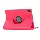 360 Degree Rotation Litchi Texture Flip Leather Tablet Case with Holder For iPad mini 6(Rose Red)