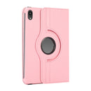 360 Degree Rotation Litchi Texture Flip Leather Tablet Case with Holder For iPad mini 6(Pink)