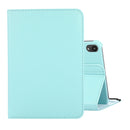 360 Degree Rotation Litchi Texture Flip Leather Tablet Case with Holder For iPad mini 6(Sky Blue)