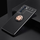 For OPPO Realme GT Explorer Master Metal Ring Holder 360 Degree Rotating TPU Case(Black+Rose Gold)
