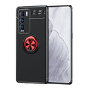 For OPPO Realme GT Explorer Master Metal Ring Holder 360 Degree Rotating TPU Case(Black+Red)