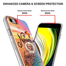 Electroplating Pattern IMD TPU Shockproof Case with Rhinestone Ring Holder For iPhone SE 2022 / SE 2020 / 8 / 7(Dream Chasing Butterfly)