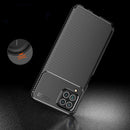 Carbon Fiber Texture Shockproof TPU Case For Samsung Galaxy M32 International Version(Black)